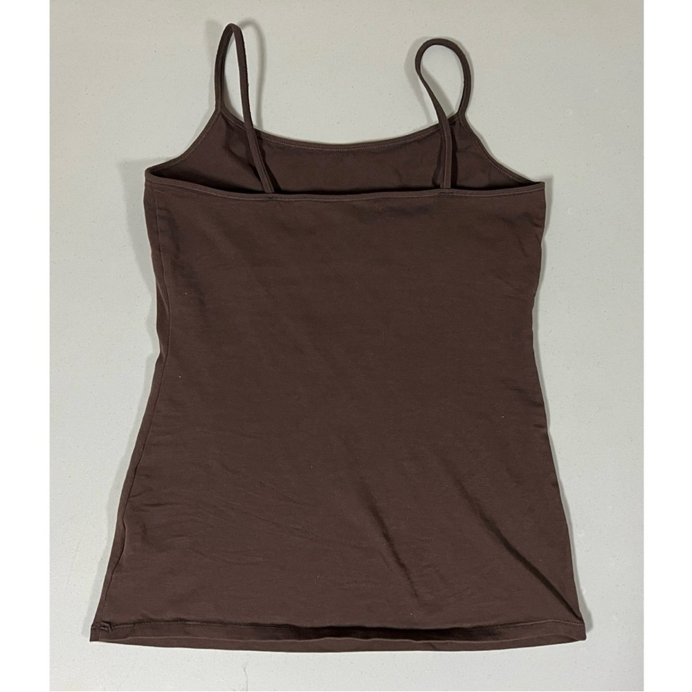Express Brown Solid Shelf-Bra Cami Camisole Tank … - image 3
